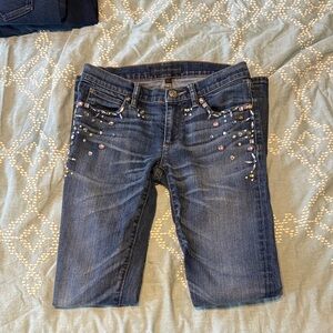 Juicy Couture rhinestone skinny jeans
